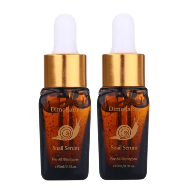 2pcs Dimollaure Snail Face Serum Hyaluronic Acid Moisturizers Whitening Friming Fade Freckle Anti-Aging Essence Skin Care