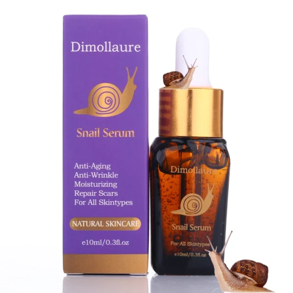 2pcs Dimollaure Snail Face Serum Hyaluronic Acid Moisturizers Whitening Friming Fade Freckle Anti-Aging Essence Skin Care - Image 2