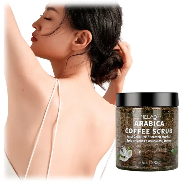 MELAO Coffee Body Scrub Moisturizing Exfoliating Remove Dead Skin Whitening Organic Natural 283g - Image 4