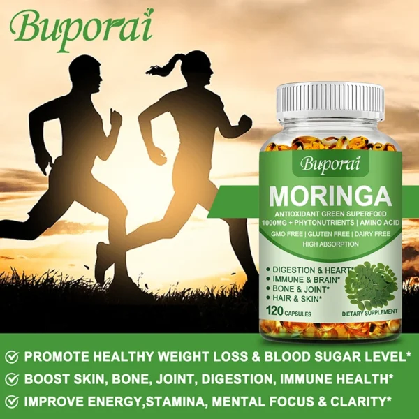 Moringa - Immune System, Energy & Metabolism Natural Anti-inflammatory Helps Detox, Fat Burn - Image 3