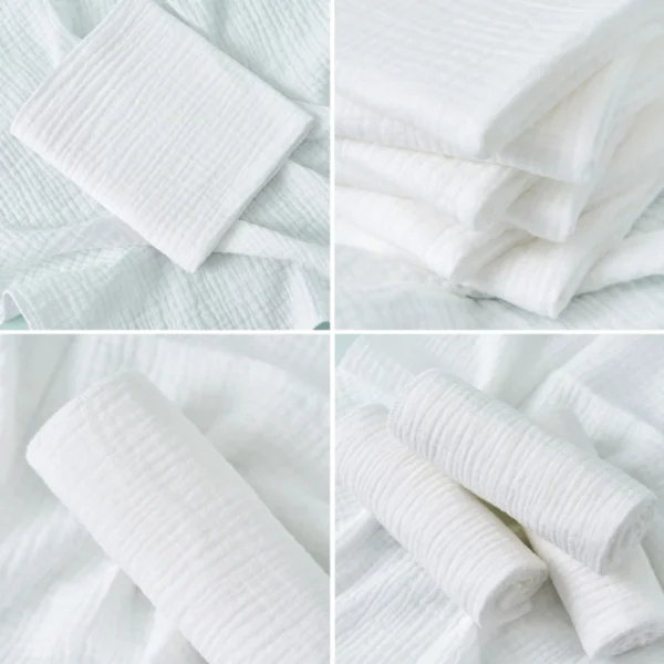 8pcs/lot 100% Organic Cotton Baby Diapers Soft Gauze Newborn Changing Nappy Double Layers Washable Reusable Baby Diaper Towel - Image 6