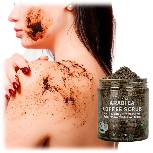 MELAO Coffee Body Scrub Moisturizing Exfoliating Remove Dead Skin Whitening Organic Natural 283g - Image 2