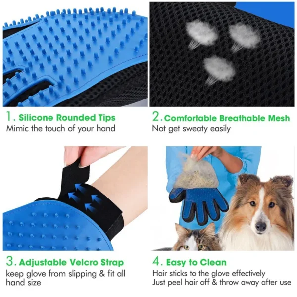 Fashion Rubber Pet Bath Brush Dog Toys Environmental Protection Silicone Glove for Pet Massage for Dogs and Cats Pet Accessories - Image 4
