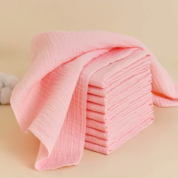 8pcs/lot 100% Organic Cotton Baby Diapers Soft Gauze Newborn Changing Nappy Double Layers Washable Reusable Baby Diaper Towel - Image 4