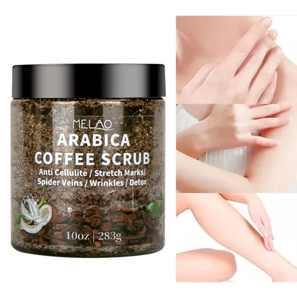 MELAO Coffee Body Scrub Moisturizing Exfoliating Remove Dead Skin Whitening Organic Natural 283g - Image 3