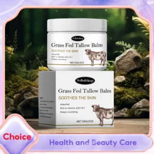 Organic Grass-Fed Beef Tallow Moisturizer Wild Natural Whipped Tallow Balm for Face Body Dry Sensitive Skin Soft Smooth Lotion